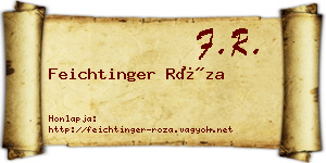 Feichtinger Róza névjegykártya