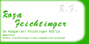 roza feichtinger business card